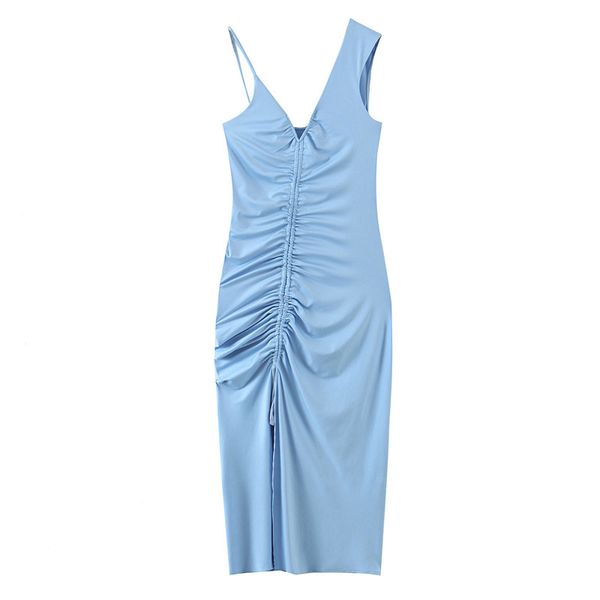fashion blue draw string midi dress women summer v neck one-shoulder female es asymmetric side split holiday 210430, Black;gray
fashion blue draw string midi dress women summer v neck one-shoulder female es asymmetric side split holiday 210430, Black;gray