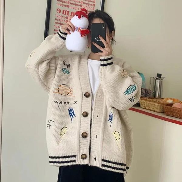 women's knits & tees autumn vintage embroidery knitted sweater women v neck long sleeves red cardigan korean elegant lady street outwea, White
women's knits & tees autumn vintage embroidery knitted sweater women v neck long sleeves red cardigan korean elegant lady street outwea, White