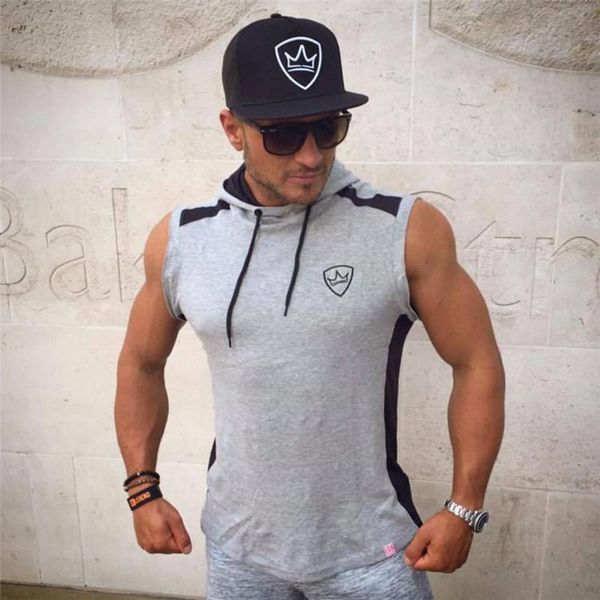 men's hoodies & sweatshirts 2021 men gyms cotton sleeveless sporting workout fitness fashion jogger casual sports clothes hooded sweats, Black
men's hoodies & sweatshirts 2021 men gyms cotton sleeveless sporting workout fitness fashion jogger casual sports clothes hooded sweats, Black