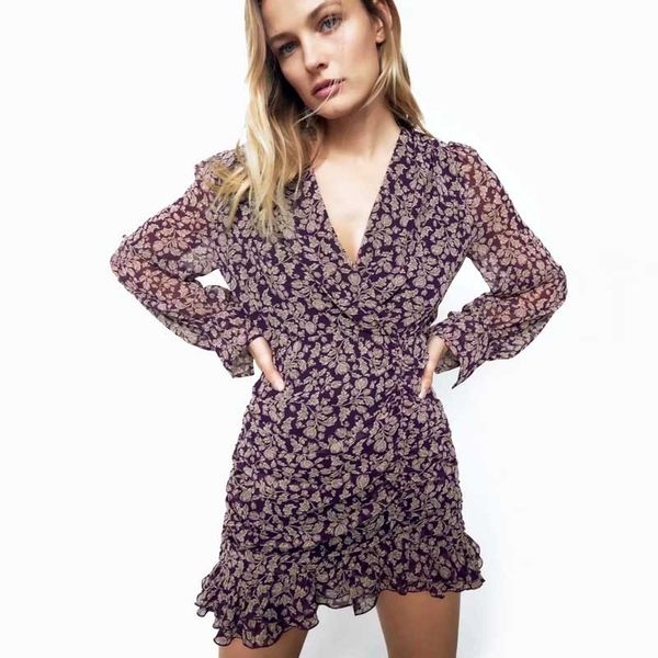 inspired purple long sleeve floral mini for women ruffled party v-neck plus size ladies summer dress 210412, Black;gray
inspired purple long sleeve floral mini for women ruffled party v-neck plus size ladies summer dress 210412, Black;gray