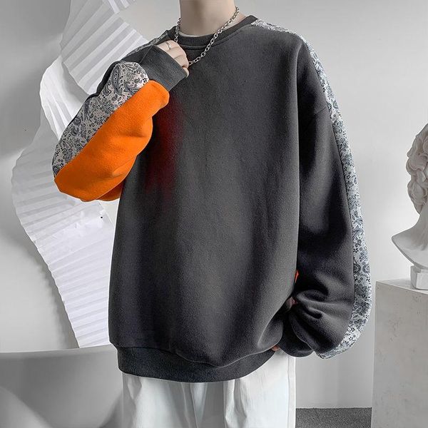 men's hoodies & sweatshirts wear fashion printting spliced long sleeve thick 2021 autumn winter big size o-neck pullovers, Black
men's hoodies & sweatshirts wear fashion printting spliced long sleeve thick 2021 autumn winter big size o-neck pullovers, Black