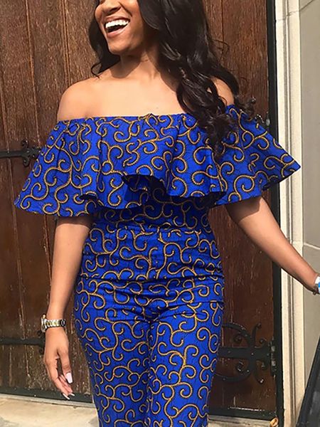 women printed off shoulder jumpsuit ruffle party clubwear backless african plus size summer fashion blue slim night out 210416, Black;white
women printed off shoulder jumpsuit ruffle party clubwear backless african plus size summer fashion blue slim night out 210416, Black;white