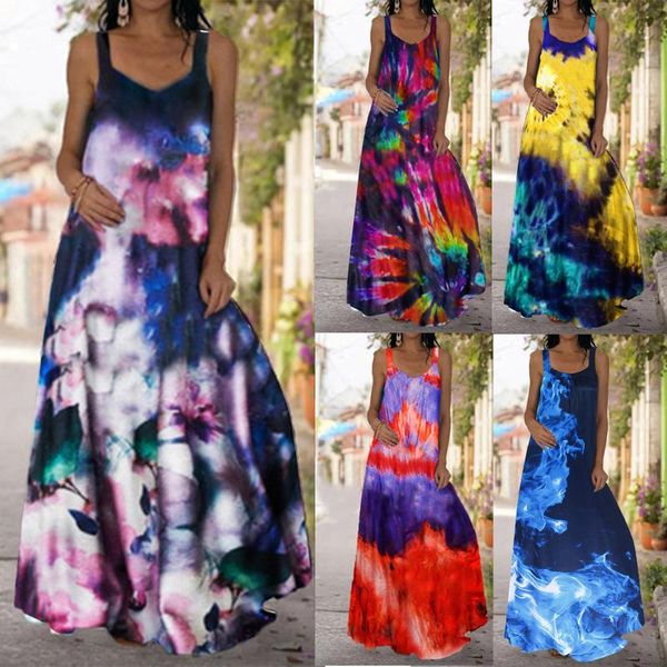casual dresses women's maxi dress summer fashion round neck sleeveless printed tie dye vestidos mujer verano 2021 robe femme, Black;gray
casual dresses women's maxi dress summer fashion round neck sleeveless printed tie dye vestidos mujer verano 2021 robe femme, Black;gray