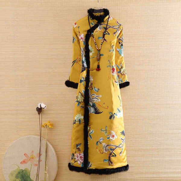casual dresses dress autumn and winter women print cheongsam parka outerwear retro elegant slim lady warm qipao trench coat female yw1i, Black;gray
casual dresses dress autumn and winter women print cheongsam parka outerwear retro elegant slim lady warm qipao trench coat female yw1i, Black;gray