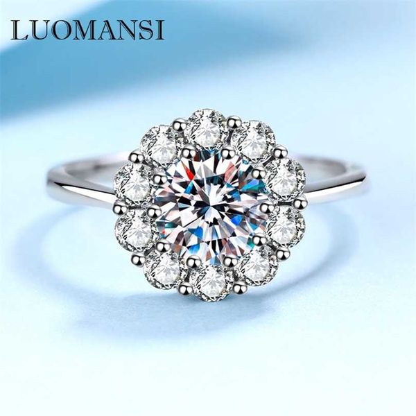 luomansi real 1ct flower ring with gra certificate 100-s925 sterling silver jewelry wedding party birthday gift 211217, Slivery;golden
luomansi real 1ct flower ring with gra certificate 100-s925 sterling silver jewelry wedding party birthday gift 211217, Slivery;golden