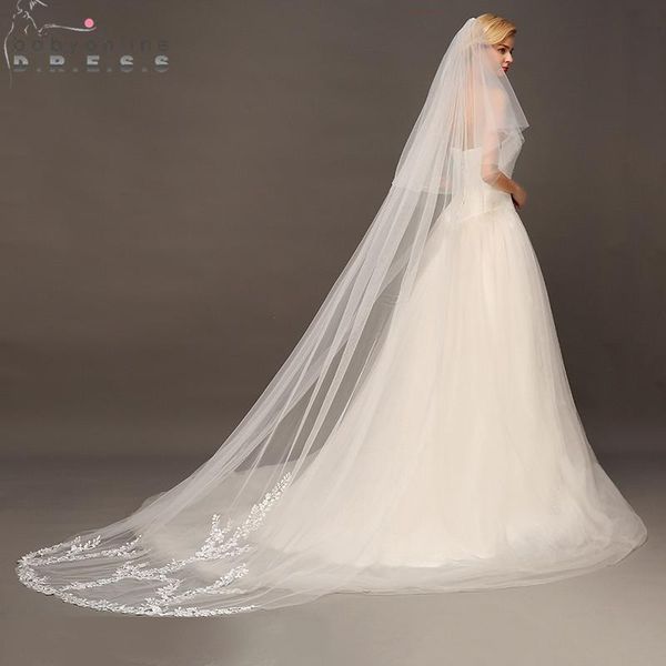 bridal veils voile mariage 3m two layer lace edge white ivory cathedral wedding veil long face covered with comb veu de noiva, Black
bridal veils voile mariage 3m two layer lace edge white ivory cathedral wedding veil long face covered with comb veu de noiva, Black