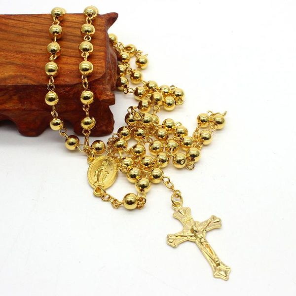 pendant necklaces religious christian gold silver color copper rosary beads necklace jesus cross long chain neck jewelry gift
pendant necklaces religious christian gold silver color copper rosary beads necklace jesus cross long chain neck jewelry gift