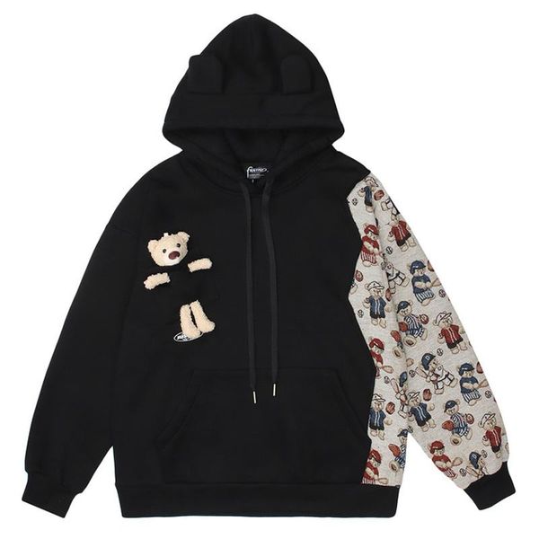 men's hoodies & sweatshirts men harajuku patchwork bear embroidery fleece hoodie coats winter oversized cotton black khaki pullo
men's hoodies & sweatshirts men harajuku patchwork bear embroidery fleece hoodie coats winter oversized cotton black khaki pullo