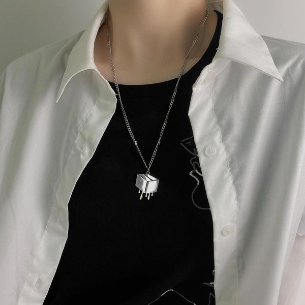 chains modern jewelry titanium steel pendant necklace 2021 design silvery plating personality chain for women gifts, Silver
chains modern jewelry titanium steel pendant necklace 2021 design silvery plating personality chain for women gifts, Silver