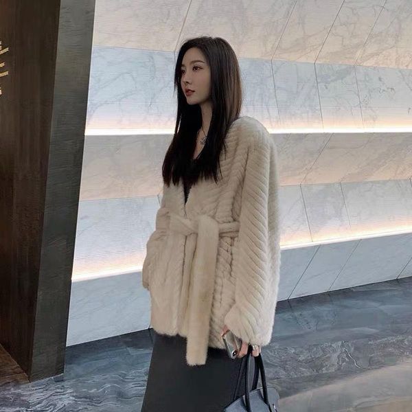 women's fur & faux 2021 fashion women winter coat casual solid warm soft mink jacket with belt female loose thicken outwear l879, Black
women's fur & faux 2021 fashion women winter coat casual solid warm soft mink jacket with belt female loose thicken outwear l879, Black