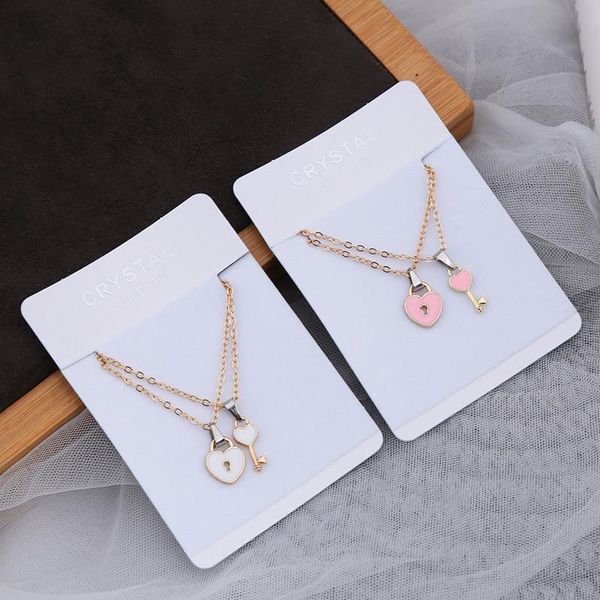 pendant necklaces fashion jewelry necklace gifts trendy couple for women men paired key lock heart pendants link chain 2 pcs/set, Silver
pendant necklaces fashion jewelry necklace gifts trendy couple for women men paired key lock heart pendants link chain 2 pcs/set, Silver