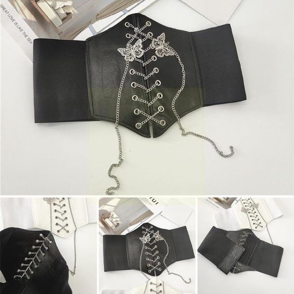 belts exquisite luxury corset waist band with silver body metal butterfly shaping sliming pendant elastic chain stretch, Black;brown
belts exquisite luxury corset waist band with silver body metal butterfly shaping sliming pendant elastic chain stretch, Black;brown