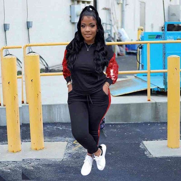 women's two piece pants casual set sequin tracksuits sportswear suit sweatshirt and suits matching s 6ma6, White
women's two piece pants casual set sequin tracksuits sportswear suit sweatshirt and suits matching s 6ma6, White