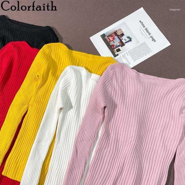 women's sweaters colorfaith 2021 knitwears autumn winter slim warm pullover 5 colours minimalist elegant pink ladies bottoming, White;black
women's sweaters colorfaith 2021 knitwears autumn winter slim warm pullover 5 colours minimalist elegant pink ladies bottoming, White;black