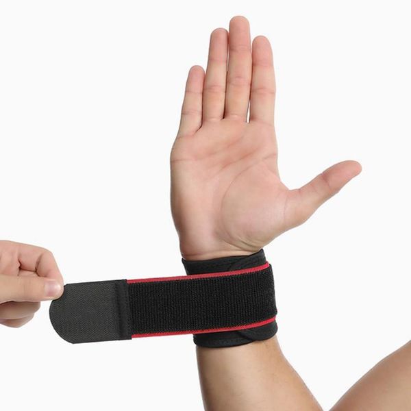 adjustable sport wristband wrist brace wrap bandage support band gym strap safety sports protector, Black;red
adjustable sport wristband wrist brace wrap bandage support band gym strap safety sports protector, Black;red