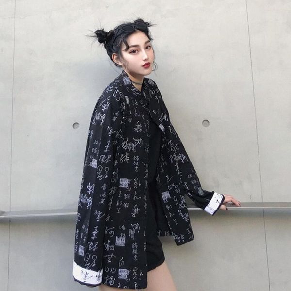 women's jackets clothing chinese style vintage print loose coat women mandarin collar long sleeve bf harajuku jacket, Black;brown
women's jackets clothing chinese style vintage print loose coat women mandarin collar long sleeve bf harajuku jacket, Black;brown