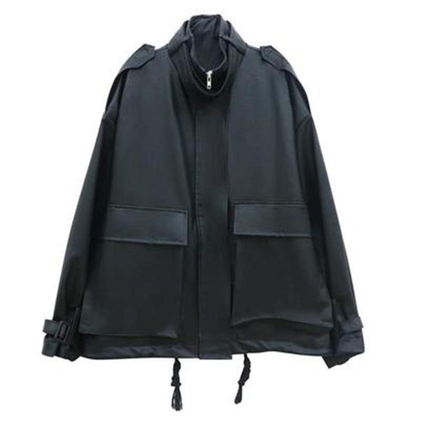 women's leather & faux autumn winter coats loose large size lady pu jackets trendy female harajuku vintage outerwear ribbon, Black
women's leather & faux autumn winter coats loose large size lady pu jackets trendy female harajuku vintage outerwear ribbon, Black
