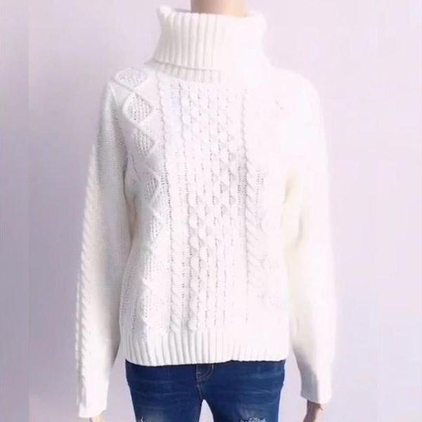 women's sweaters womens high collar sweater long-sleeved twisted shirt pullover autumn winter warm female loose knitted sweter mujer, White;black
women's sweaters womens high collar sweater long-sleeved twisted shirt pullover autumn winter warm female loose knitted sweter mujer, White;black
