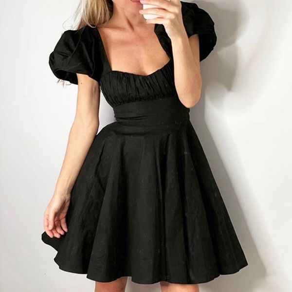 casual dresses women black cotton square collar sleeve back bow high waist summer y7qr, Black;gray
casual dresses women black cotton square collar sleeve back bow high waist summer y7qr, Black;gray