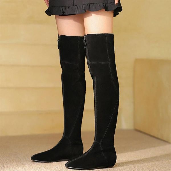 boots thigh high oxfords women genuine leather low heel over the knee female winter warm round toe pumps shoes casual, Black
boots thigh high oxfords women genuine leather low heel over the knee female winter warm round toe pumps shoes casual, Black