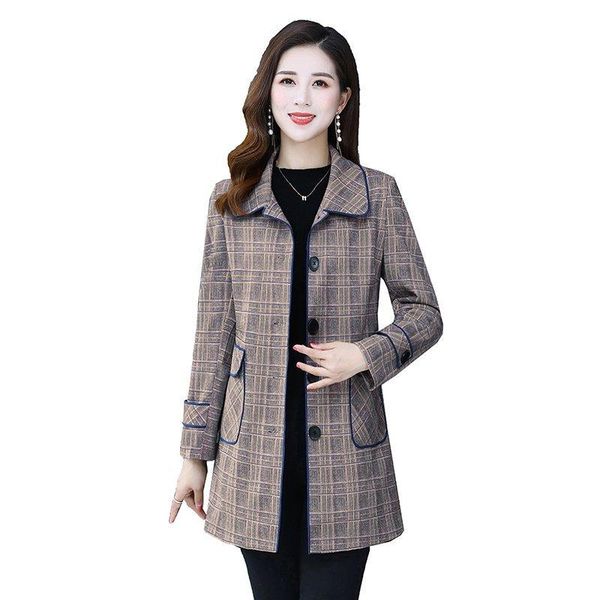 women's trench coats autumn long check cloth windbreaker jacket women plus size turn-down collar slim blue female pockets outerwear, Tan;black
women's trench coats autumn long check cloth windbreaker jacket women plus size turn-down collar slim blue female pockets outerwear, Tan;black