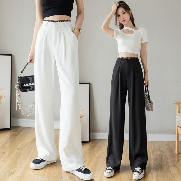 women's pants & capris limiguyue summer women white black wide leg pant letter solid high waist ladies trousers female elegant drape su, Black;white
women's pants & capris limiguyue summer women white black wide leg pant letter solid high waist ladies trousers female elegant drape su, Black;white