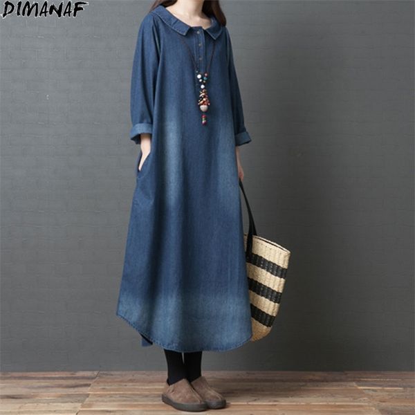 plus size women dress denim vintage solid buttons autumn basic female indie folk long loose casual pockets large 210531, Black;gray
plus size women dress denim vintage solid buttons autumn basic female indie folk long loose casual pockets large 210531, Black;gray