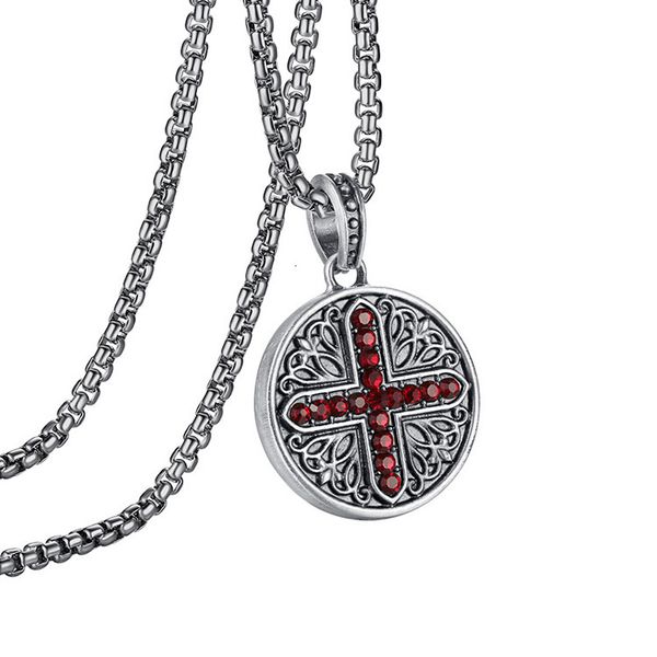 ins wind red diamond inlaid cross pendant gothic necklace hip hop punk jewelry, Silver
ins wind red diamond inlaid cross pendant gothic necklace hip hop punk jewelry, Silver