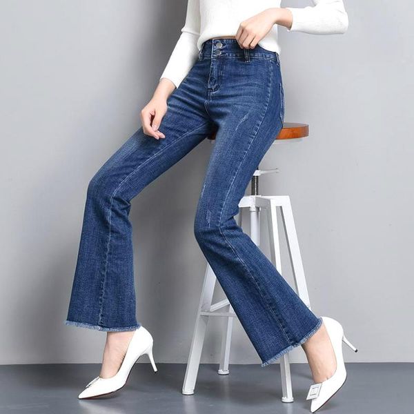 women's jeans fall spring casual woman high waisted bleached tassel ripped stretch flare pants , vintage womens skinny denim trousers, Blue
women's jeans fall spring casual woman high waisted bleached tassel ripped stretch flare pants , vintage womens skinny denim trousers, Blue