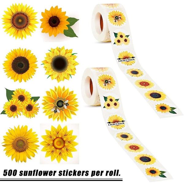 gift wrap 500pcs 1.5 inch sunflower round stickers roll 8 flower patterns self adhesive labels for christmas cards envelopes seal
gift wrap 500pcs 1.5 inch sunflower round stickers roll 8 flower patterns self adhesive labels for christmas cards envelopes seal