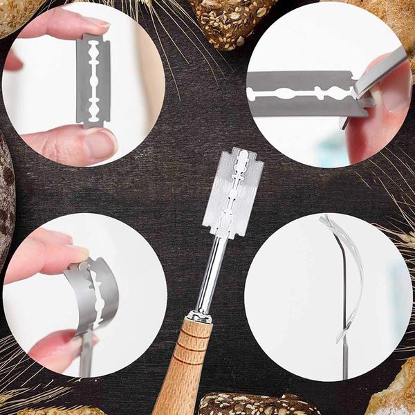 bread bakers cutter slashing tool dough making razor wood handle bakeware lame baking & pastry tools
bread bakers cutter slashing tool dough making razor wood handle bakeware lame baking & pastry tools