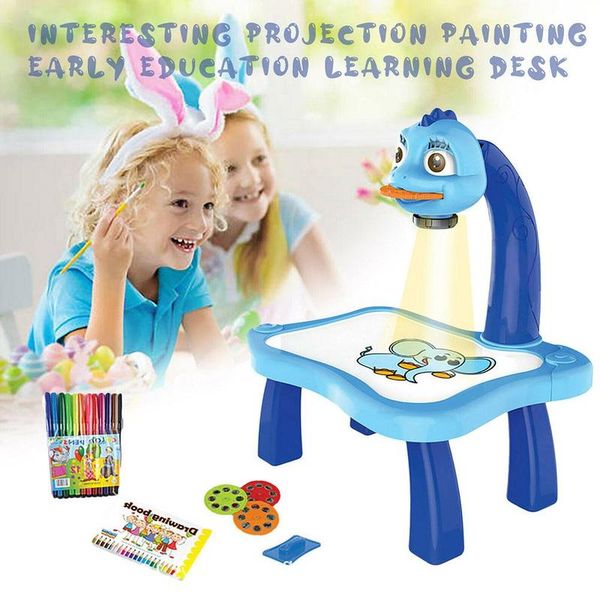 child projection table kids toy painting drawing table led projector music toys kids arts and crafts for children notebook pen, Silver
child projection table kids toy painting drawing table led projector music toys kids arts and crafts for children notebook pen, Silver