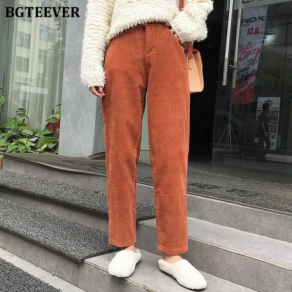 women's pants & capris bgteever plus size loose female corduroy high waist button women straight casual warm trousers femme 2021, Black;white
women's pants & capris bgteever plus size loose female corduroy high waist button women straight casual warm trousers femme 2021, Black;white