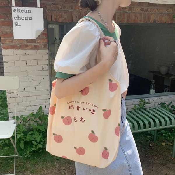 1552 canvas bag female summer small fresh peach print shoulder bags cute student handbag
1552 canvas bag female summer small fresh peach print shoulder bags cute student handbag
