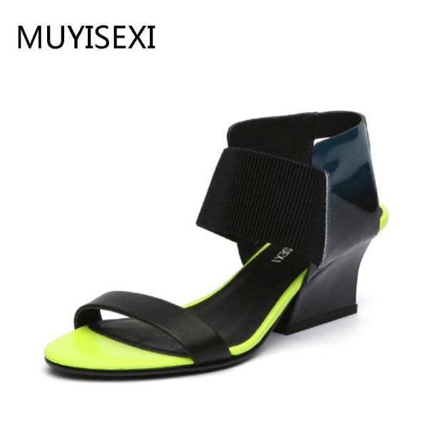 women sandals summer 2021 mixed color genuine leather basic with elastic band high heels shoes woman hl39 muyisexi dress, Black
women sandals summer 2021 mixed color genuine leather basic with elastic band high heels shoes woman hl39 muyisexi dress, Black