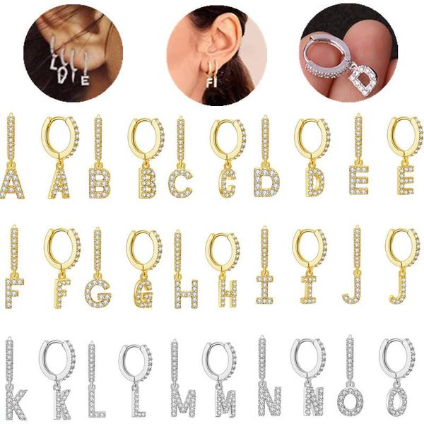 dangle & chandelier 1pcs copper letter earring charms zircon initial hoop earrings cartailge piercing crystal alphabet women, Silver
dangle & chandelier 1pcs copper letter earring charms zircon initial hoop earrings cartailge piercing crystal alphabet women, Silver