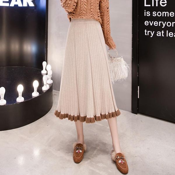 skirts female 2021 kintted skirt to show thin solid full-skirted mid-calf the a-line ruffles office lady, Black
skirts female 2021 kintted skirt to show thin solid full-skirted mid-calf the a-line ruffles office lady, Black