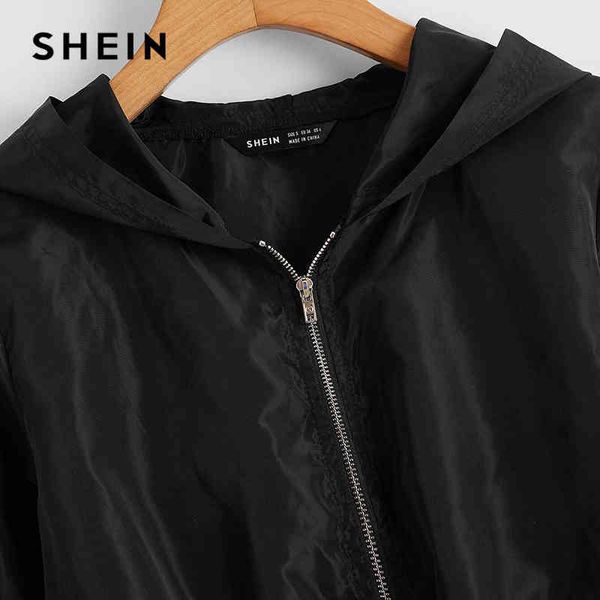 Women's Jackets SHEIN Zip Up Drawstring Hem Wind Hooded Crop Jacket Women Autumn Long Sleeve Windbreaker Coat Solid Outwear Casual 201015 D9CS, Black;brown
Women's Jackets SHEIN Zip Up Drawstring Hem Wind Hooded Crop Jacket Women Autumn Long Sleeve Windbreaker Coat Solid Outwear Casual 201015 D9CS, Black;brown
