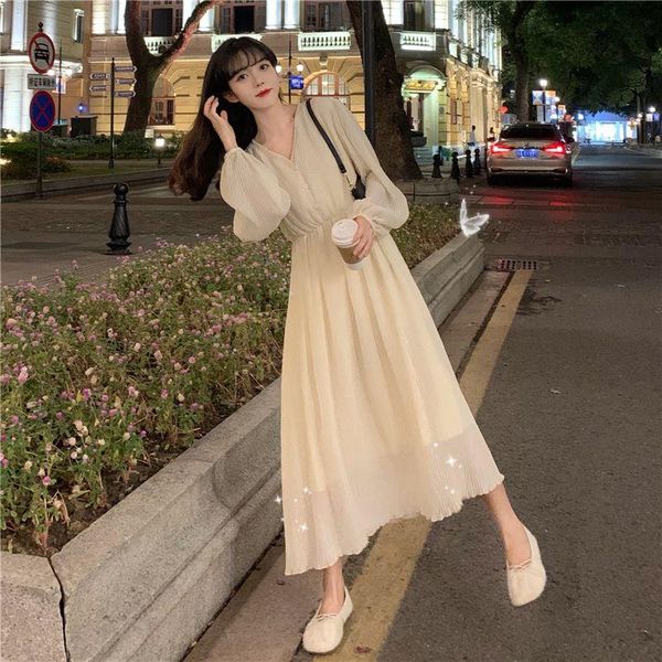 french style full sleeve women dress spring chiffon pleated dresses red black apricot 6333 casual, Black;gray
french style full sleeve women dress spring chiffon pleated dresses red black apricot 6333 casual, Black;gray