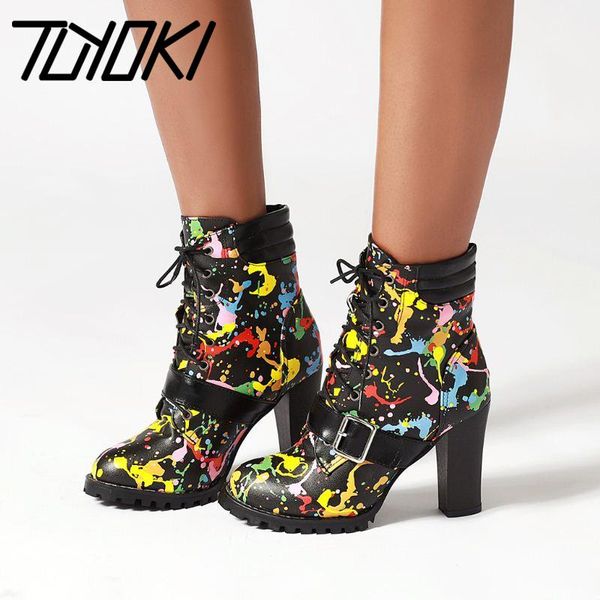 boots tuyoki size 33-48 fashion arrival buckle colorful ankle high heels motorcycle ladies round toe short, Black
boots tuyoki size 33-48 fashion arrival buckle colorful ankle high heels motorcycle ladies round toe short, Black