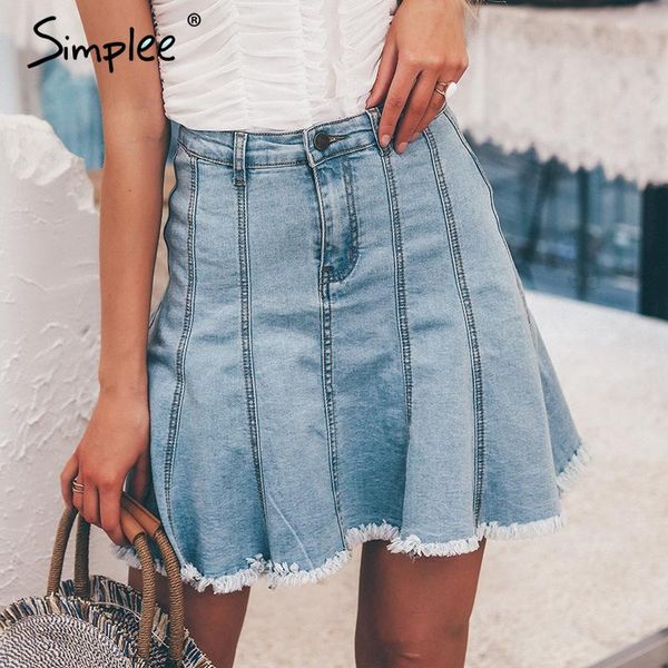skirts simplee elegant a line female denim skirt high waist tassel mini jeans casual holiday short summer blue fashion, Black
skirts simplee elegant a line female denim skirt high waist tassel mini jeans casual holiday short summer blue fashion, Black