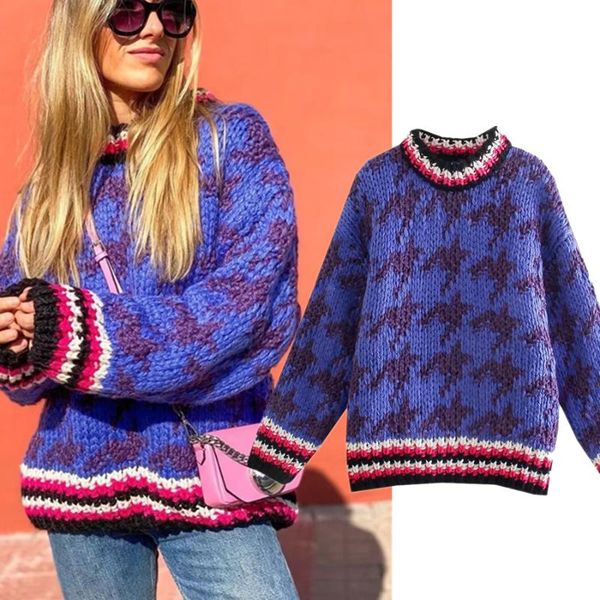 women's sweaters withered 2021winter women england high street fashion blogger o-neck loose jacquard weave pullovers, White;black
women's sweaters withered 2021winter women england high street fashion blogger o-neck loose jacquard weave pullovers, White;black