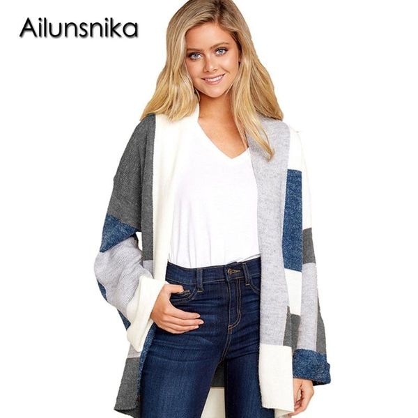 women's sweaters ailunsnika 2021 arrival winter women fashion green blue khaki gray black red multi colorblock open front cardigan dl27, White;black
women's sweaters ailunsnika 2021 arrival winter women fashion green blue khaki gray black red multi colorblock open front cardigan dl27, White;black