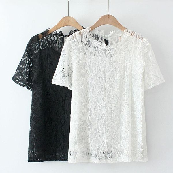 plus size t-shirt women's clothing blouses&shirts 2021 summer loose show thin and lace double layer short sleeve
plus size t-shirt women's clothing blouses&shirts 2021 summer loose show thin and lace double layer short sleeve