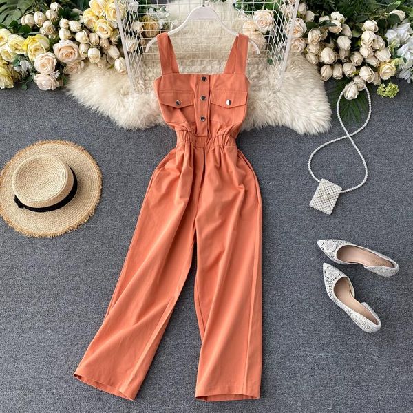 womens jumpsuits rompers tooling 2021 summer tube open-back sleeveless waist pockets wide legs candy-colored jumpsuit women, Black;white
womens jumpsuits rompers tooling 2021 summer tube open-back sleeveless waist pockets wide legs candy-colored jumpsuit women, Black;white