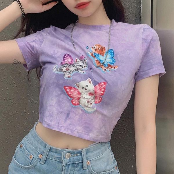 women's t-shirt butterfly tie dye graphic y 2k casual short tee shirts purple cotton crew neck summer streetwear basic 90s e girl, White
women's t-shirt butterfly tie dye graphic y 2k casual short tee shirts purple cotton crew neck summer streetwear basic 90s e girl, White