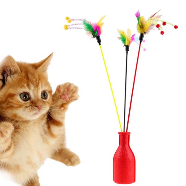 5pcs funny elastic plastic long pole colorful flower sticks feather tease interactive toy wand toys pet cat
5pcs funny elastic plastic long pole colorful flower sticks feather tease interactive toy wand toys pet cat