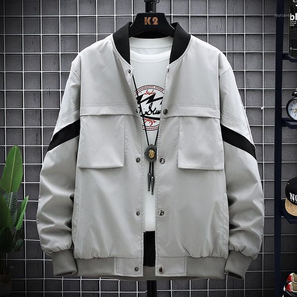 men's autumn trendy loose casual stand collar color matching sports baseball uniform jackets, Black;brown
men's autumn trendy loose casual stand collar color matching sports baseball uniform jackets, Black;brown