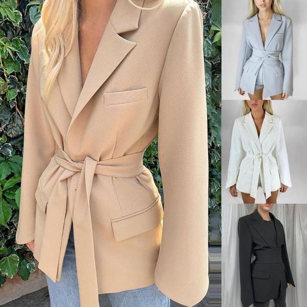 women's suits & blazers drop office lady blazer solid color irregular cuffs spring autumn turndown collar belt waist tied jacket coat s, White;black
women's suits & blazers drop office lady blazer solid color irregular cuffs spring autumn turndown collar belt waist tied jacket coat s, White;black