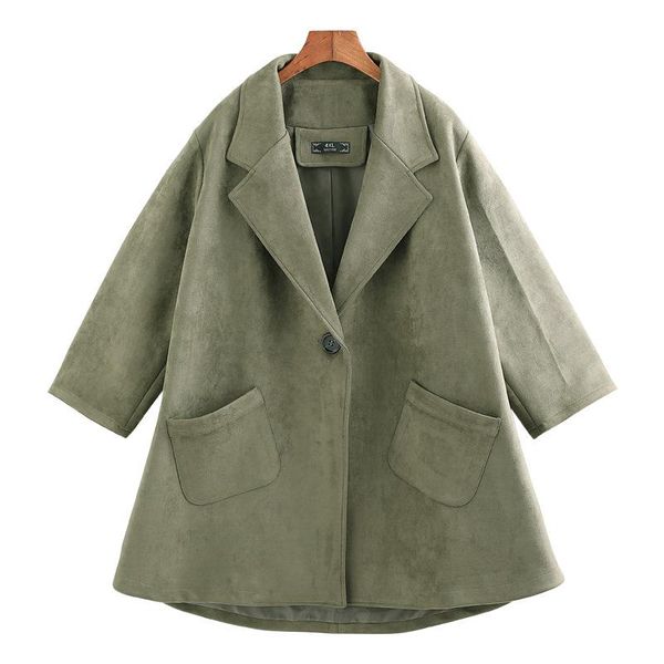 women's jackets 2021 autumn winter plus size three-quarter sleeves suede women jacket and lady coat, Black;brown
women's jackets 2021 autumn winter plus size three-quarter sleeves suede women jacket and lady coat, Black;brown